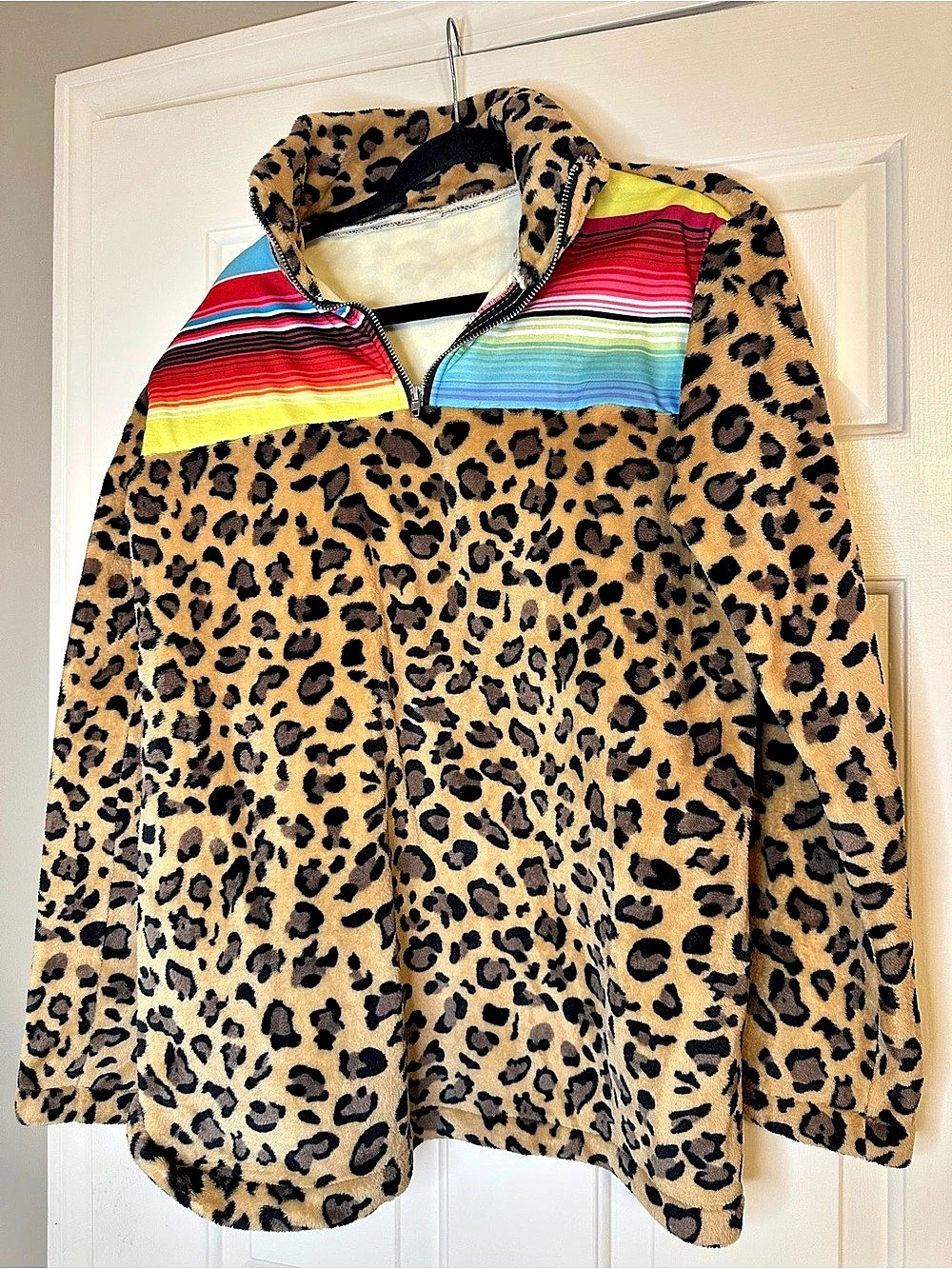 Leopard Print Jacket, Brown & Multicolor, XL